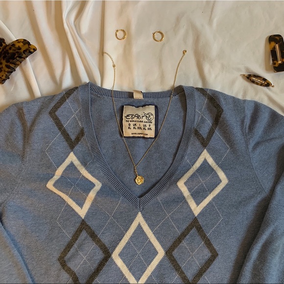 Argyle V-Neck Sweater - Picture 1 of 2